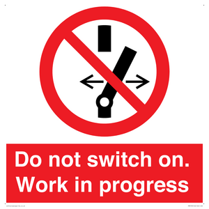 Do not switch on. Work in progress